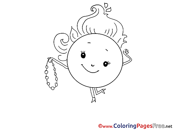 Sun download Colouring Sheet free