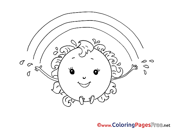 Sun for Children free Coloring Pages