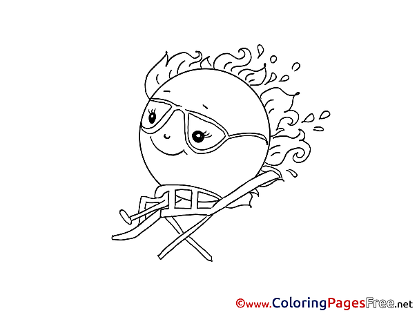 Sunglasses printable Coloring Sheets download