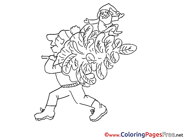 Tree free Colouring Page download