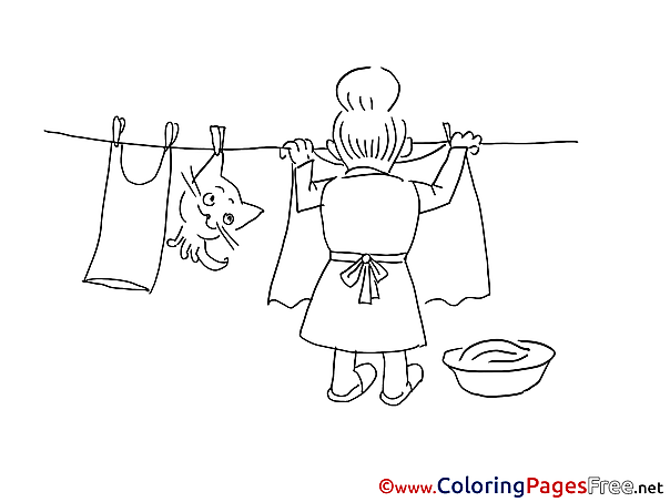 Washing Coloring Sheets download free