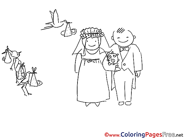 Wedding download printable Coloring Pages