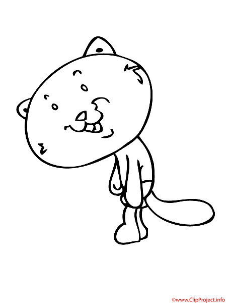 Cat coloring sheet