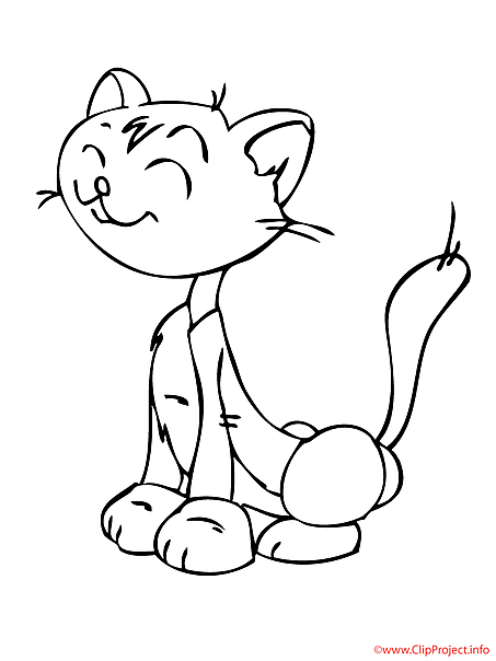 Cat printable coloring page