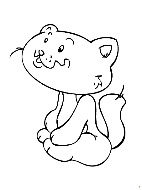 Cat printable coloring page free