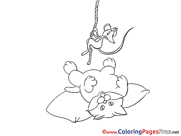 Rat Cat for Children free Coloring Pages