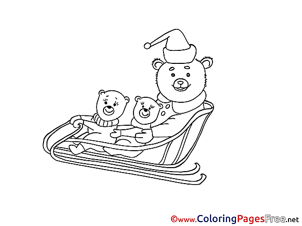 Animals Christmas Coloring Pages download