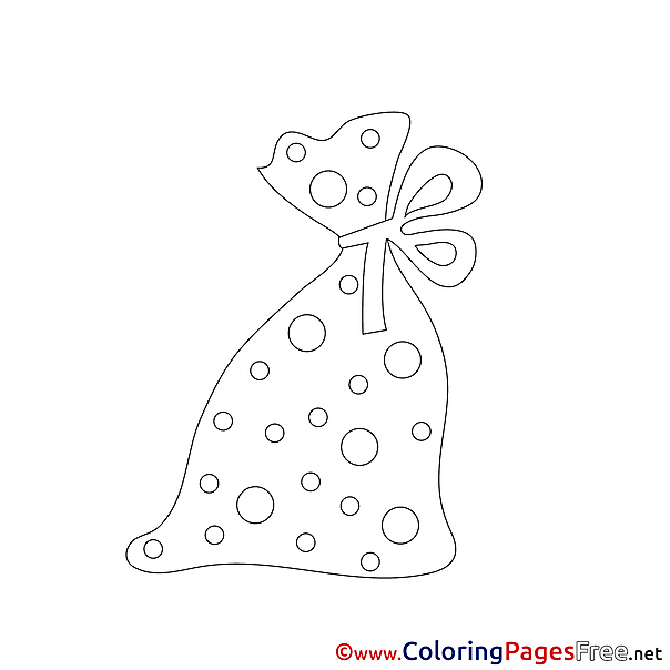 Bag Christmas Coloring Pages download