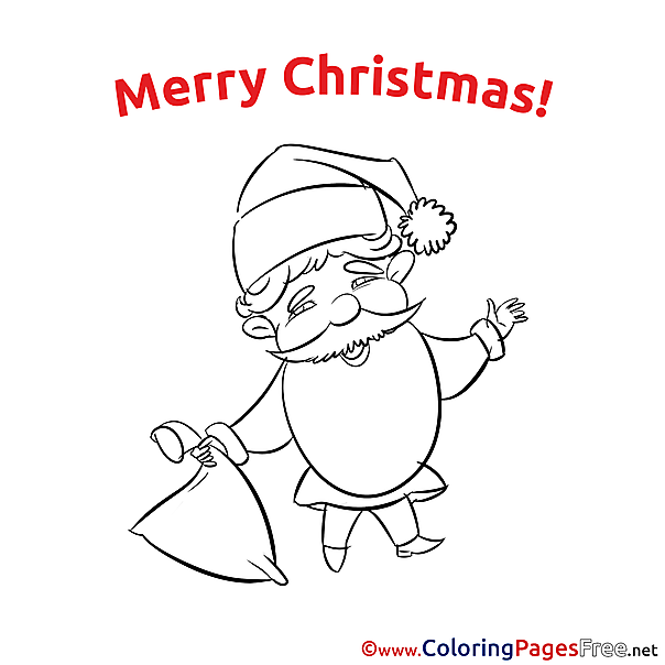 Bag Christmas Coloring Pages free