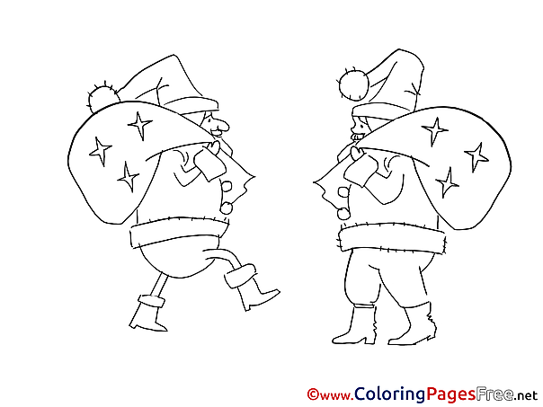 Bags Christmas Coloring Pages download