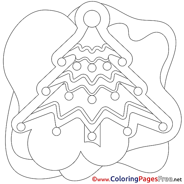 Beautiful Tree printable Christmas Coloring Sheets