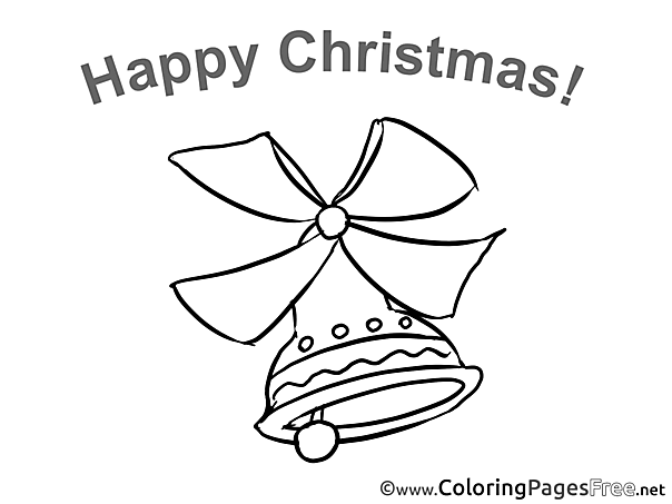 Bell for Kids Christmas Colouring Page