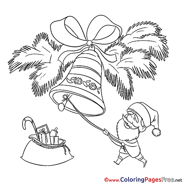 Bell printable Coloring Pages Christmas