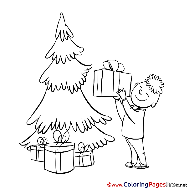 Boy download Christmas Coloring Pages