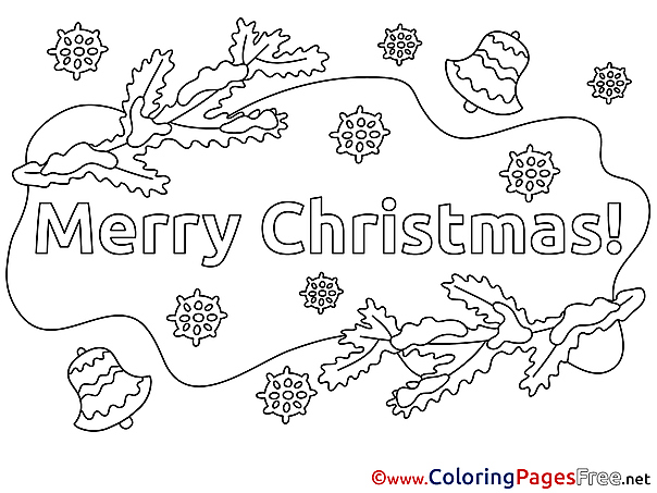 Branch printable Coloring Pages Christmas