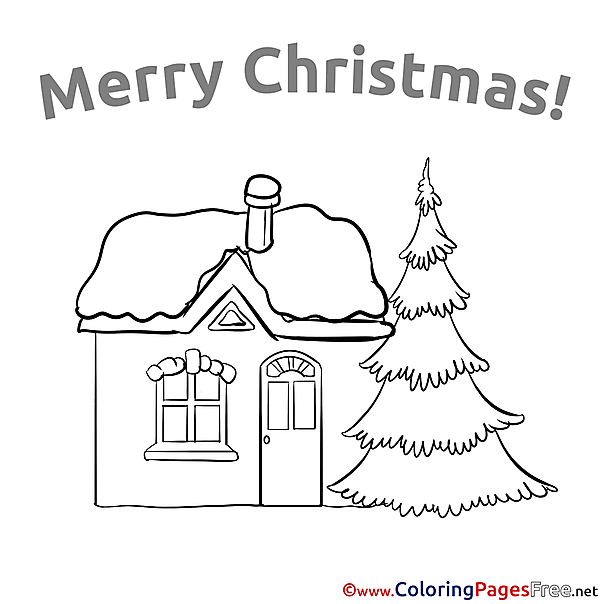 Building  printable Coloring Pages Christmas