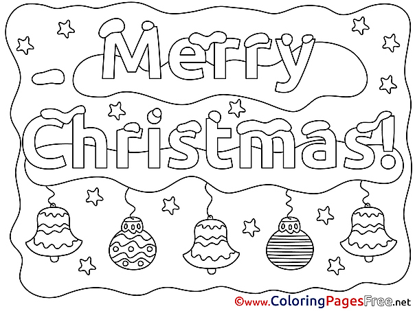 Decoration Kids Christmas Coloring Page