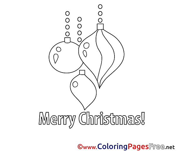 Decoration printable Coloring Pages Christmas