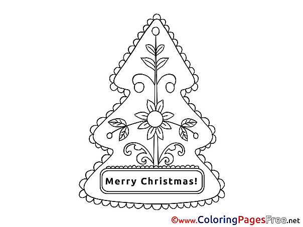 Flower Coloring Pages Christmas