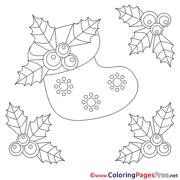 Flowers Coloring Pages Christmas