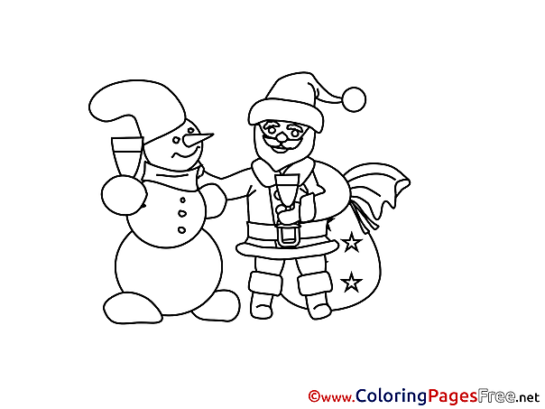 Friends Christmas Colouring Sheet free