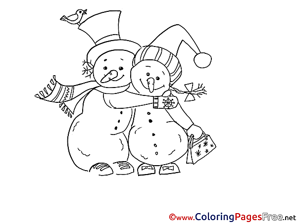 Friends printable Christmas Coloring Sheets