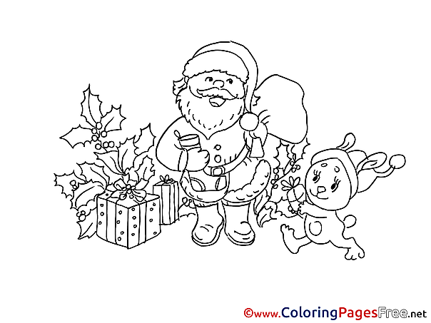Gifts Kids Christmas Coloring Pages