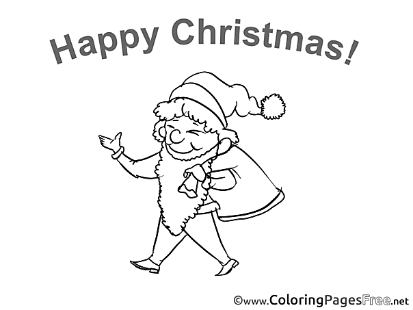 Gnome download Christmas Coloring Pages