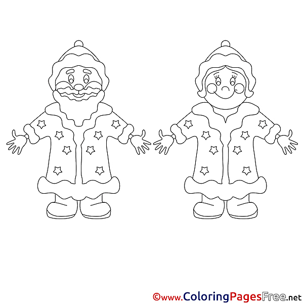 Happiness Santa Claus Christmas Coloring Pages free