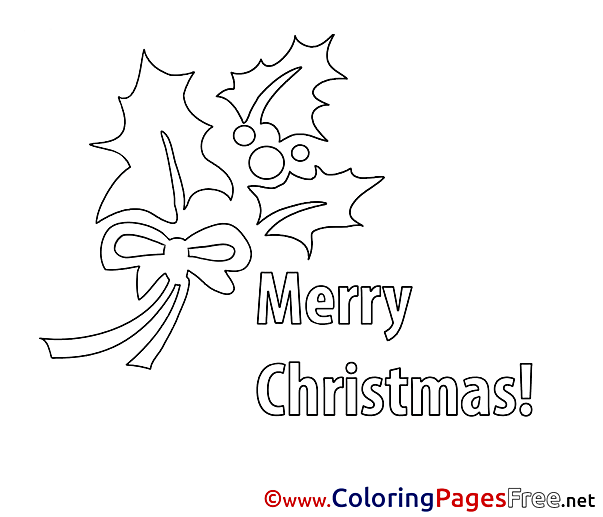 Holiday Christmas Colouring Sheet free
