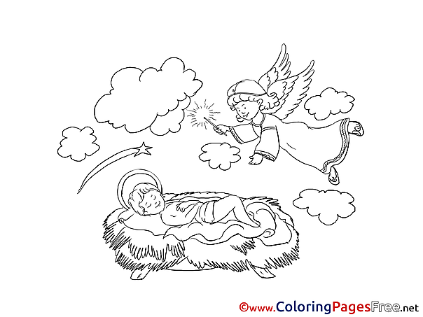 Jesus for Kids Christmas Colouring Page