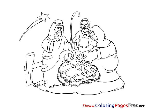Jesus printable Coloring Pages Christmas