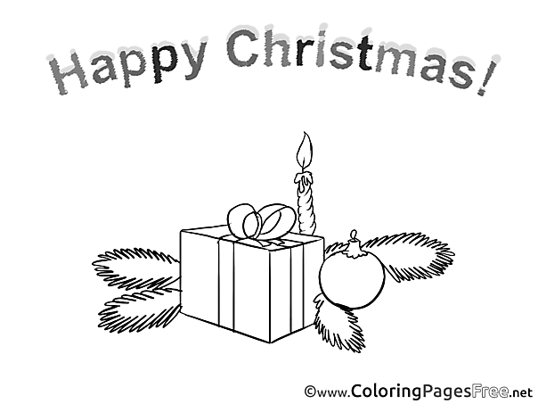Knot Candle Gift Coloring Pages Christmas