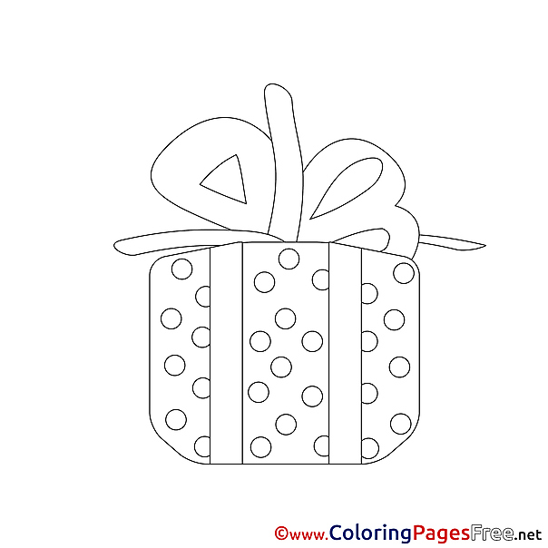 Knot Gift printable Coloring Pages Christmas