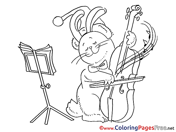 Music Kids Christmas Coloring Pages