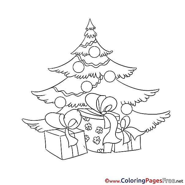 Presents Christmas Coloring Pages download