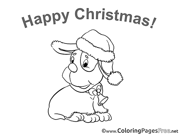 Puppy Christmas Coloring Pages download