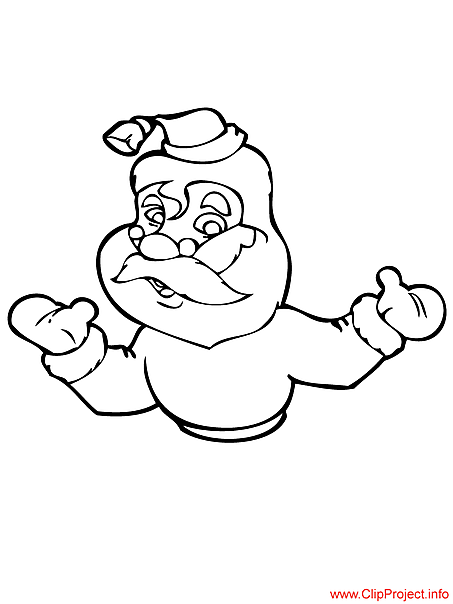 Santa Claus coloring page for free