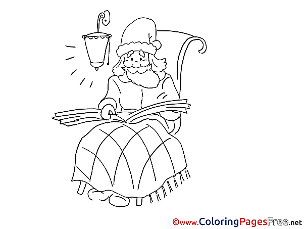 Santa Claus free Christmas Coloring Sheets