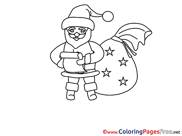 Santa Claus printable Coloring Pages Christmas