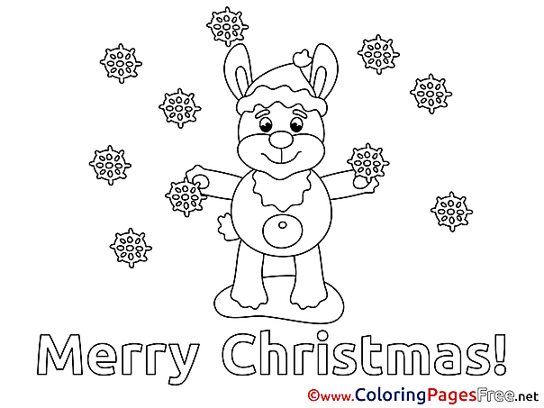 Snowflakes Christmas free Coloring Pages