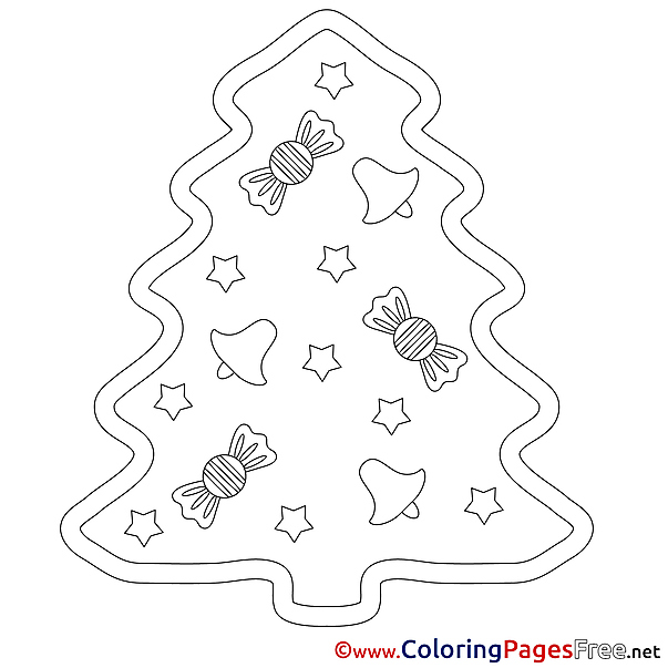 Sweets Christmas Coloring Pages free