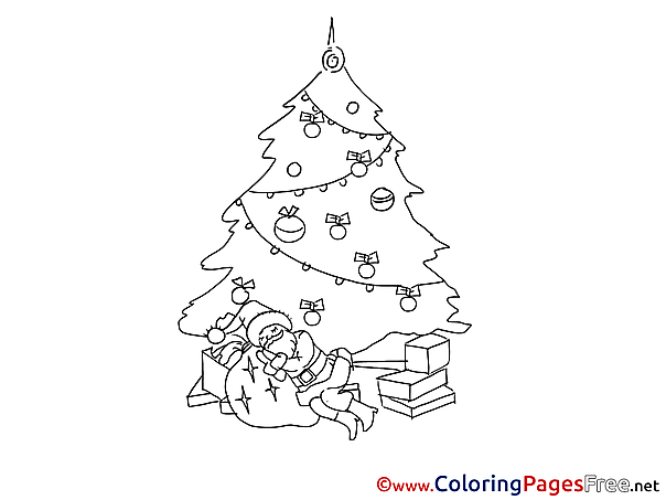 Toys Kids Christmas Coloring Page