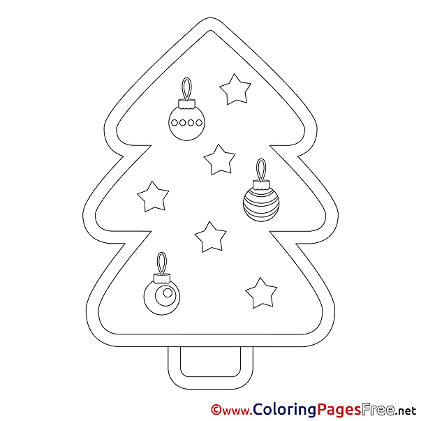 Toys Tree Coloring Sheets Christmas free