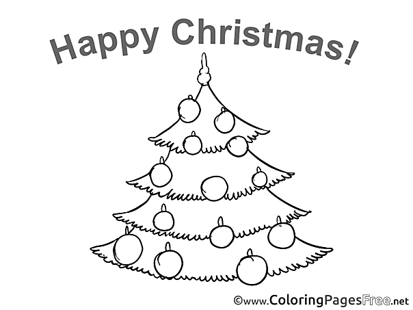 Tree Coloring Sheets Christmas free