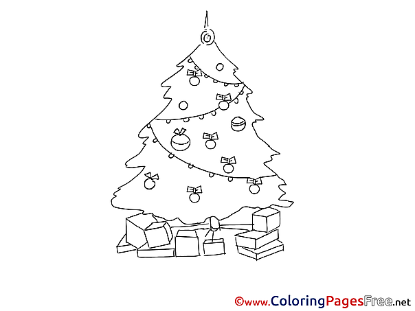Tree download Christmas Coloring Pages