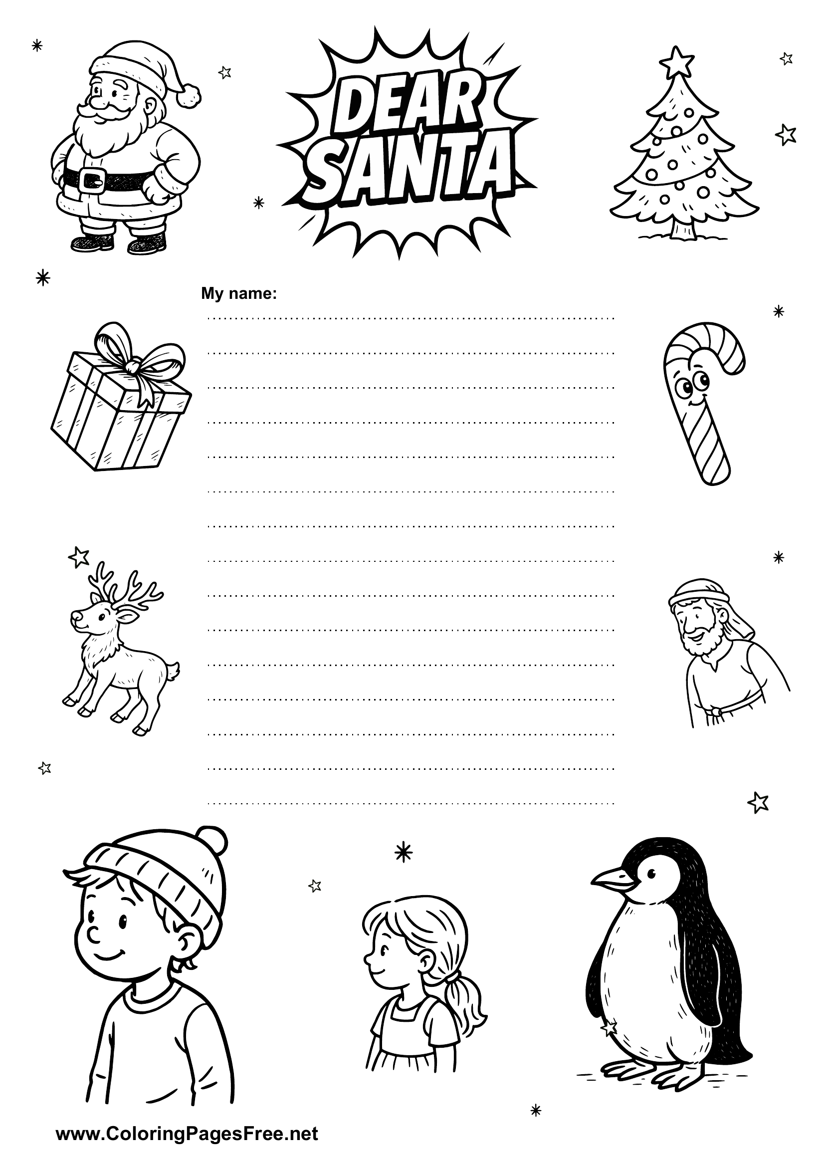 Christmas Letter Printable Template