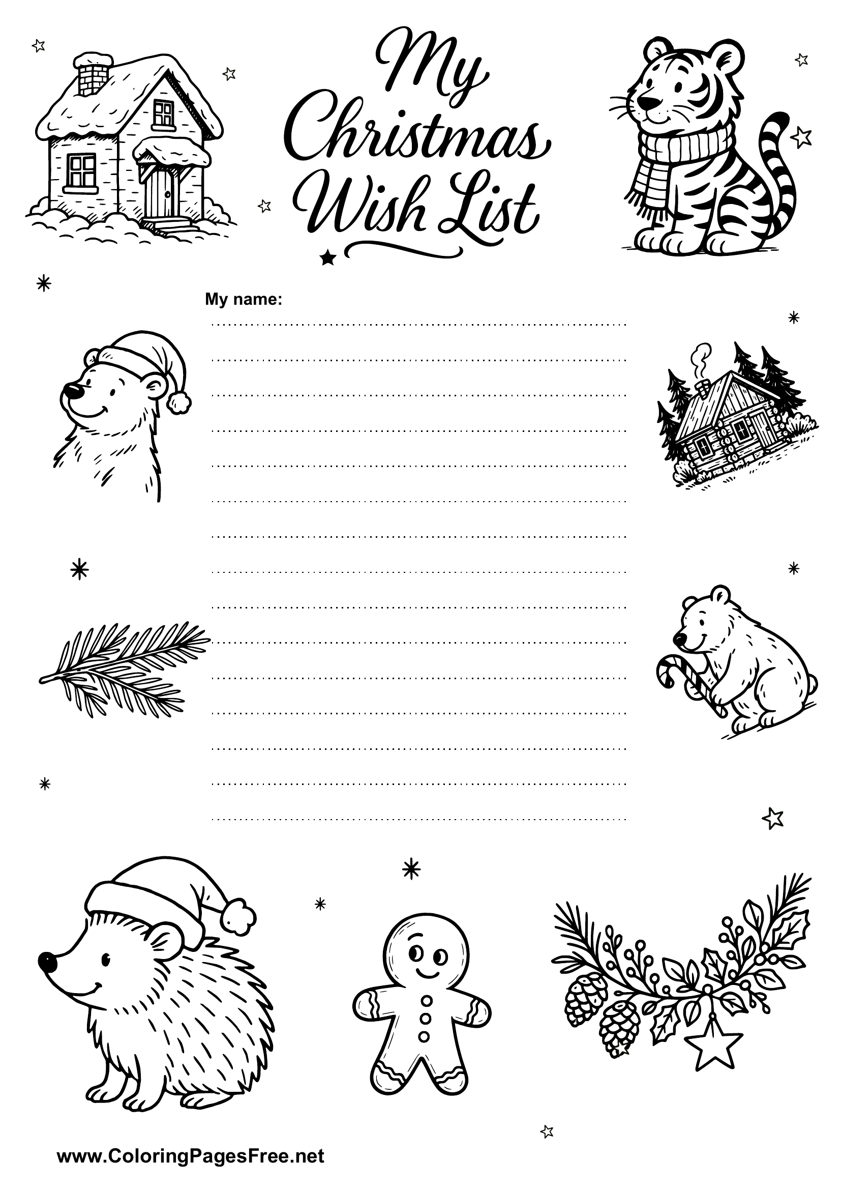 Christmas List with Gift Icons