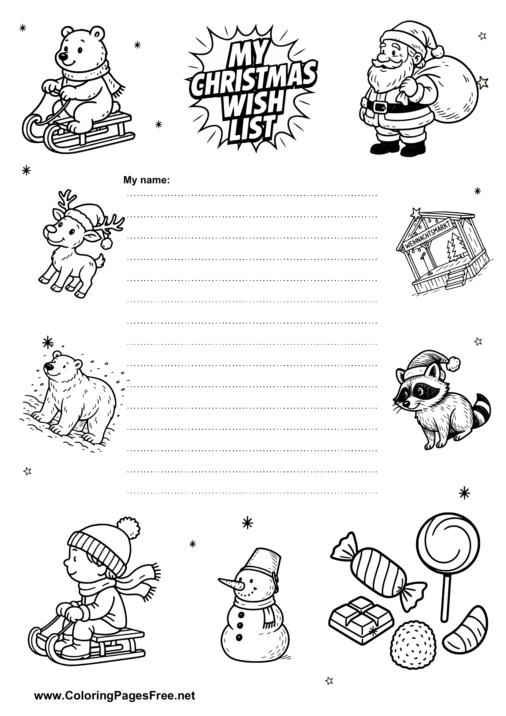 Christmas Wish List for School Kids PDF