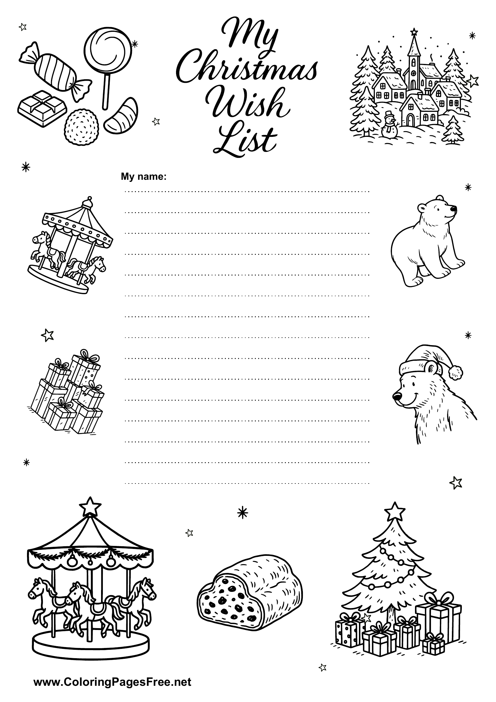 Christmas Wish List PDF